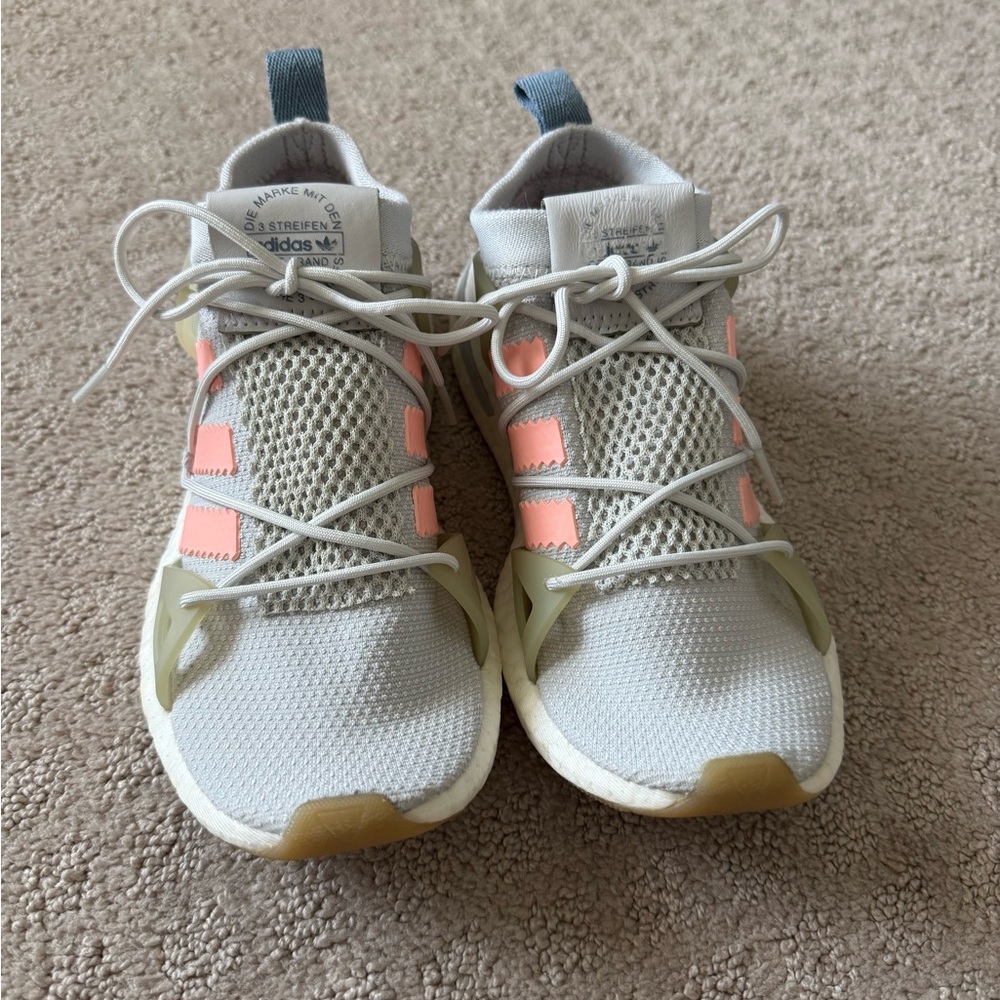 Women’s Adidas Gray and Pink Sneakers